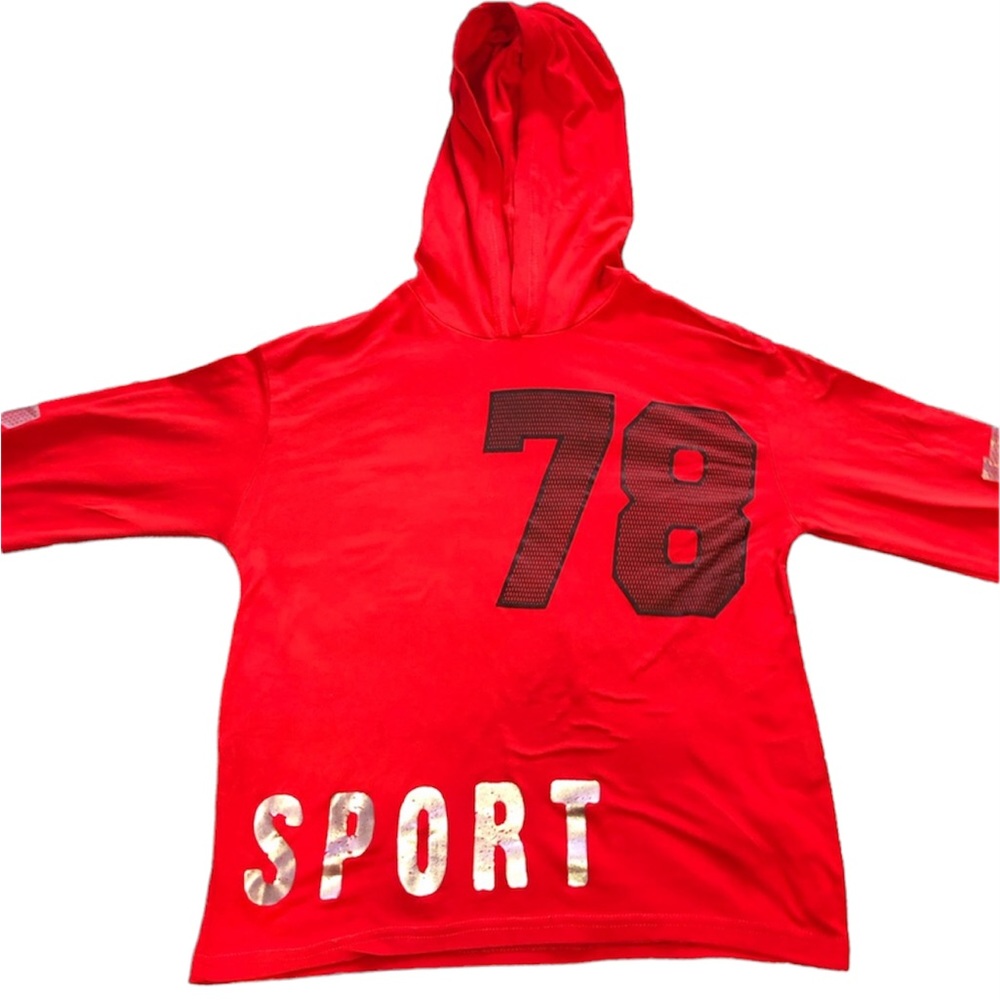 Boys Size 7-8 | Joyce Concept | Long Sleeved Red Hoody Shirt